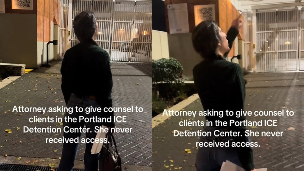 Caught on Camera Attorney Rejected After Asking to See Client at Portland ICE Center: ‘Illegality of It All’ Caught on Camera Attorney Rejected After Asking to See Client at Portland ICE Center: ‘Illegality of It All’