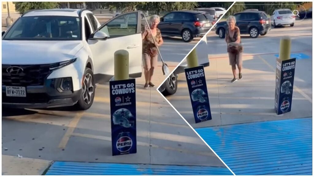 Racist Elderly Texas Karen Calls Young Man the N-Word and Throws a Shovel at Him