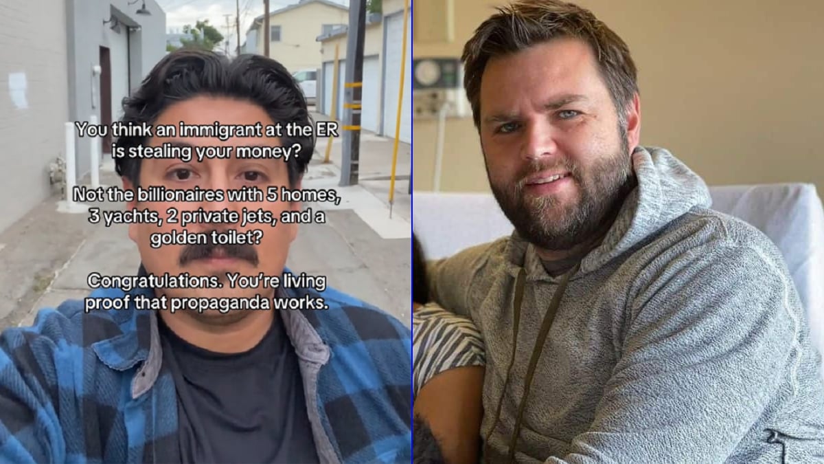 JD Vance Claims Illegal Aliens Are Responsible For Long Hospital Wait Times, California TikToker Says Otherwise: ‘Not the billionaires with 5 homes, 3 yachts, 2 private jets, and a golden toilet?’