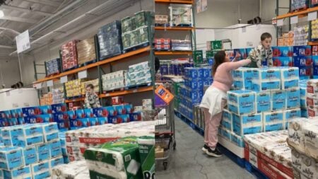 California Mom Faces Backlash as Her Kid Refuses to Get Down From Boxes at Costco: ‘Gentle Parenting at Its Finest’ A picture of the California mom and her kid.