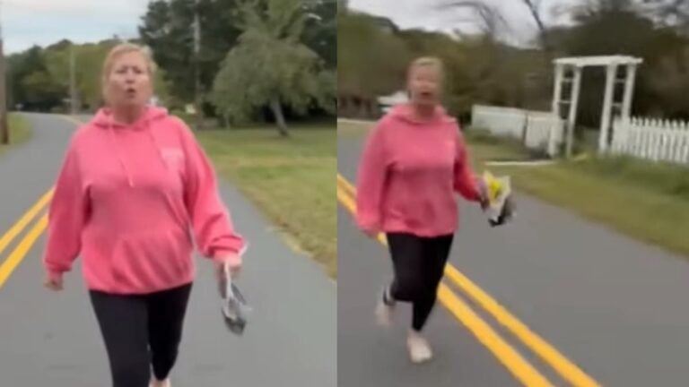 A picture of the racist Maryland Karen.