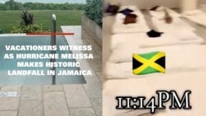 Tourists evacuate hotel room as hurricane melissa hits Jamaica