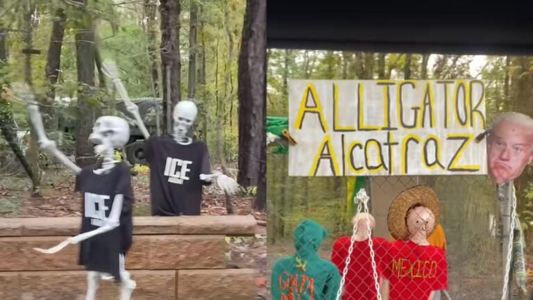 New Jersey Woman Goes Ballistic at Neighbor’s Divisive ICE & Trump-Themed Halloween Decorations, ‘This is Literally Psycho!’ ICE and Trump Halloween Decoration