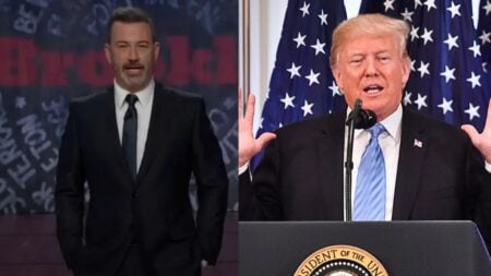 Jimmy Kimmel (left) Donald Trump (right)