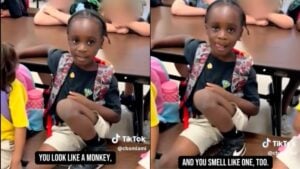 A teacher sings the monkey version of Happy Birthday to a student