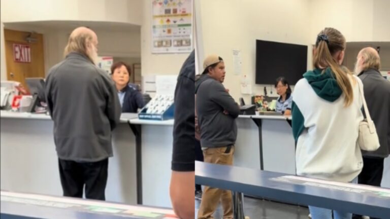 Washington man gets heated inside post office