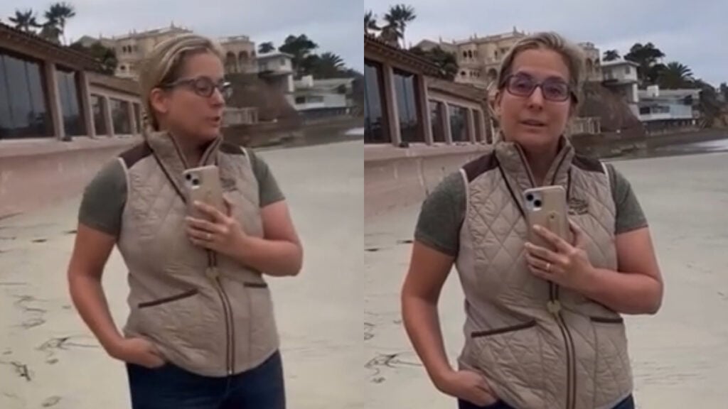 Del Mar Woman Yells at Man on Public Beach Saying He’s Too Close to Her House: ‘How Pathetic’ Del Mar Woman Yells at Man on Public Beach Saying He’s Too Close to Her House: ‘How Pathetic’