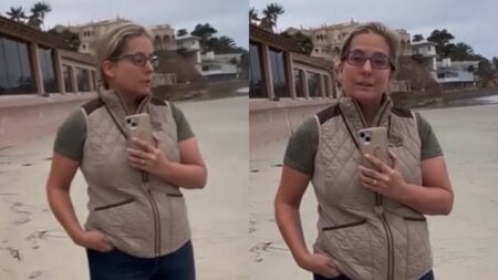Del Mar Woman Yells at Man on Public Beach Saying He’s Too Close to Her House: ‘How Pathetic’ Del Mar Woman Yells at Man on Public Beach Saying He’s Too Close to Her House: ‘How Pathetic’