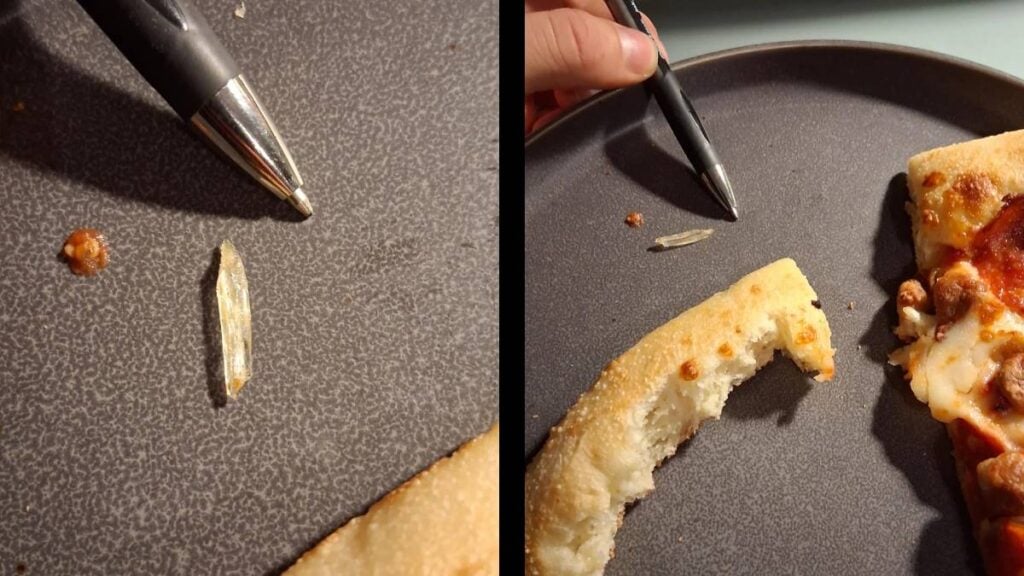 A Concerned Customer Reports to a Little Caesars in Graham a Piece of Glass Inside a Slice of Their Pizza: ‘Usually I Find These Posts and Everyone Wants a 6-Figure Settlement’ Graham pizza glass