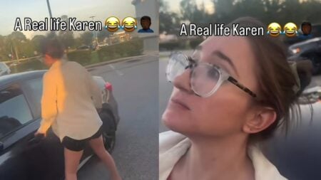 Racist Florida Karen Harasses Black Man Over His Driving and Accuses Him of Smoking Weed: ‘MAGA America’ A picture of the Florida Karen.
